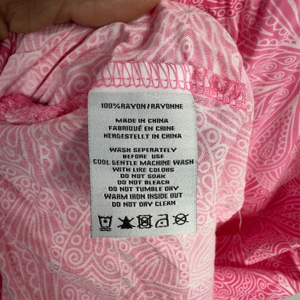 Anthropologie Sunday Mi Amor Dress Women XS Pink Paisley Tiered Boho Romantic - Picture 6 of 7